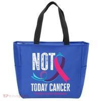 Not Today Cancer Support Thyroid Cancer Awareness Thyroid Cool Gift Tote Bag thumb 0