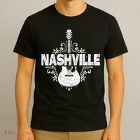 Nashville Tennessee Country Music Lovers Retro Guitar Player T-Shirt thumb 3