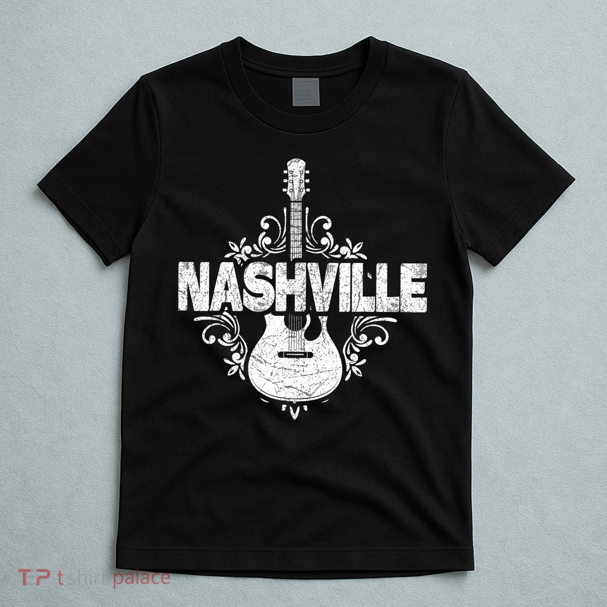 Nashville Tennessee Country Music Lovers Retro Guitar Player T-Shirt