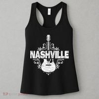 Nashville Tennessee Country Music Lovers Retro Guitar Player Women's Tank Top thumb 3