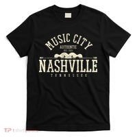 Nashville Tennessee Country Music City Guitar Gift Vintage T-Shirt thumb 0