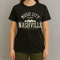 Nashville Tennessee Country Music City Guitar Gift Vintage T-Shirt thumb 4