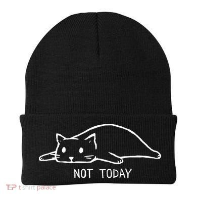 Not Today Crazy Cat Cute Cat For Lover Animal Tee Beanie