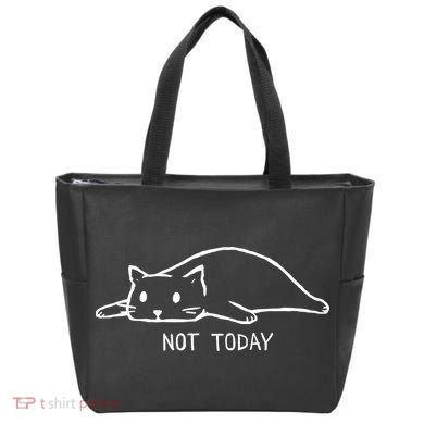 Not Today Crazy Cat Cute Cat For Lover Animal Tee Tote Bag