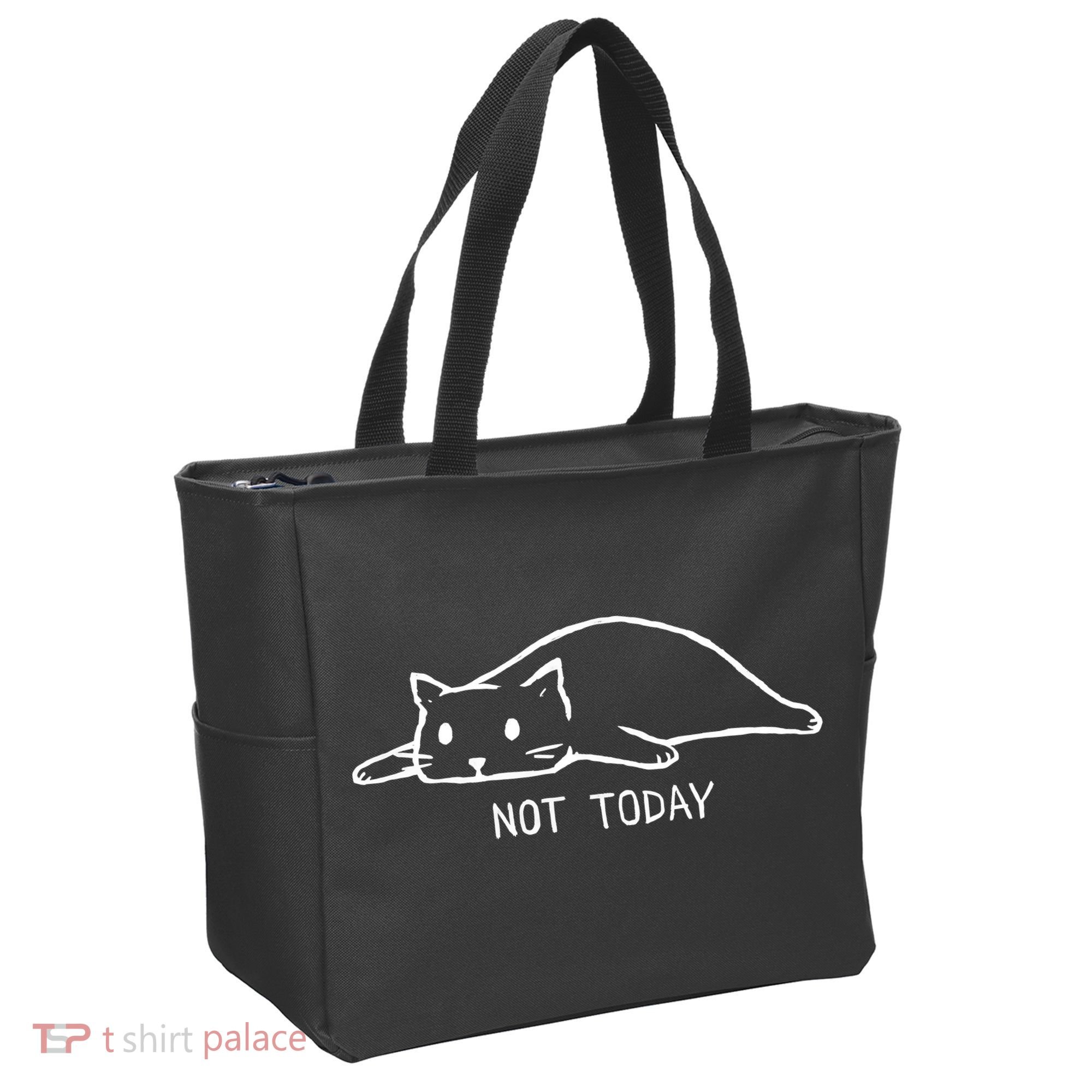 Not Today Crazy Cat Cute Cat For Lover Animal Tee Tote Bag