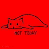Not Today Crazy Cat Cute Cat For Lover Animal Tee Santa Hat thumb 1