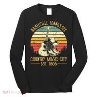 Nashville Tennessee Country Music City Boots Hat Guitar Long Sleeve Shirt thumb 0