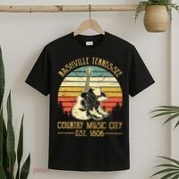 Nashville Tennessee Country Music City Boots Hat Guitar T-Shirt thumb 2