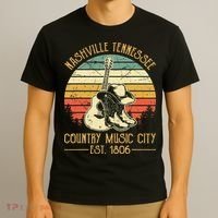 Nashville Tennessee Country Music City Boots Hat Guitar T-Shirt thumb 3
