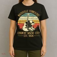 Nashville Tennessee Country Music City Boots Hat Guitar T-Shirt thumb 4