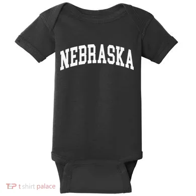 Nebraska Throwback Design Classic Baby Bodysuit