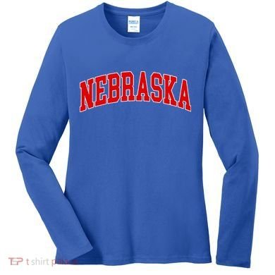 Nebraska Throwback Design Classic Women's Long Sleeve Shirt