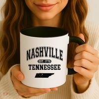 Nashville Tennessee Est 1779 Varsity Coffee Mug thumb 3