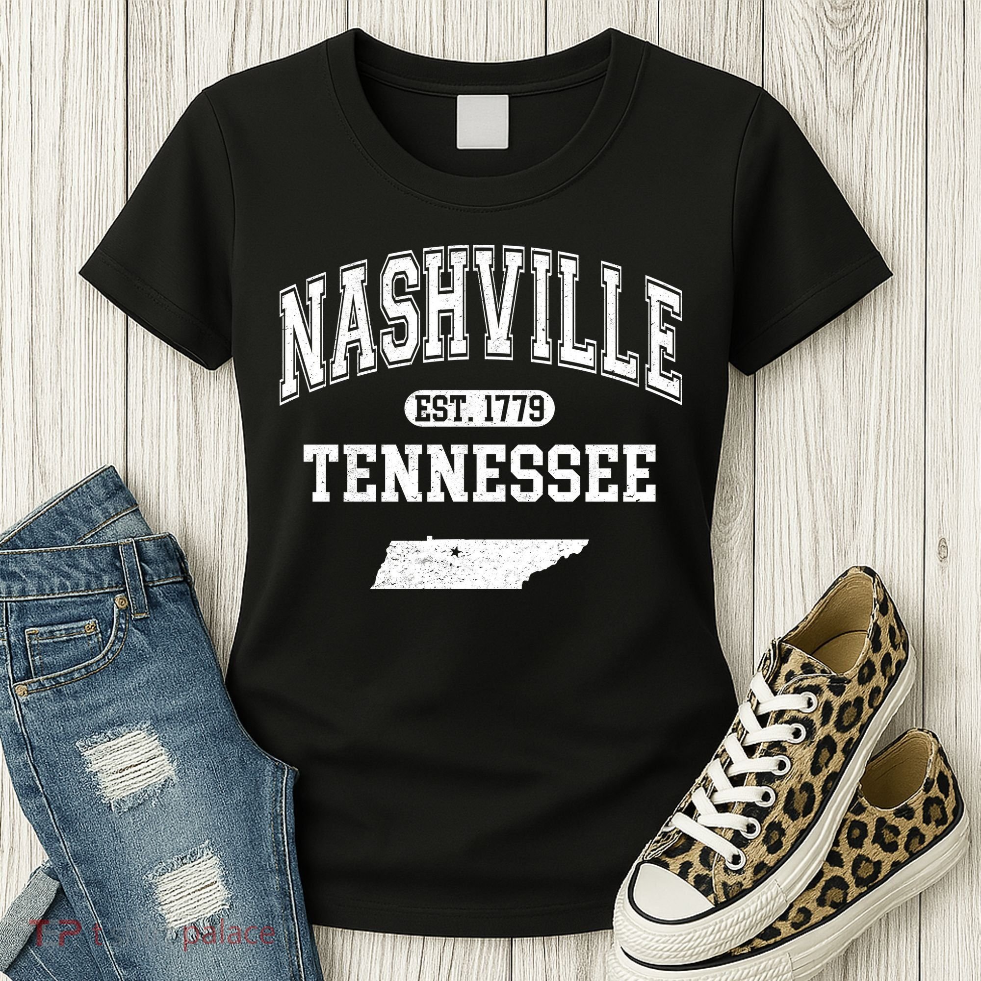 Nashville Tennessee Est 1779 Varsity Women's T-Shirt