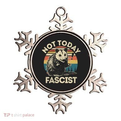 Not Today Fascist Opossum Social Possum Ornament