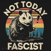 Not Today Fascist Opossum Social Possum Ornament thumb 1