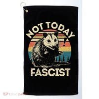 Not Today Fascist Opossum Social Possum Golf Towel thumb 0