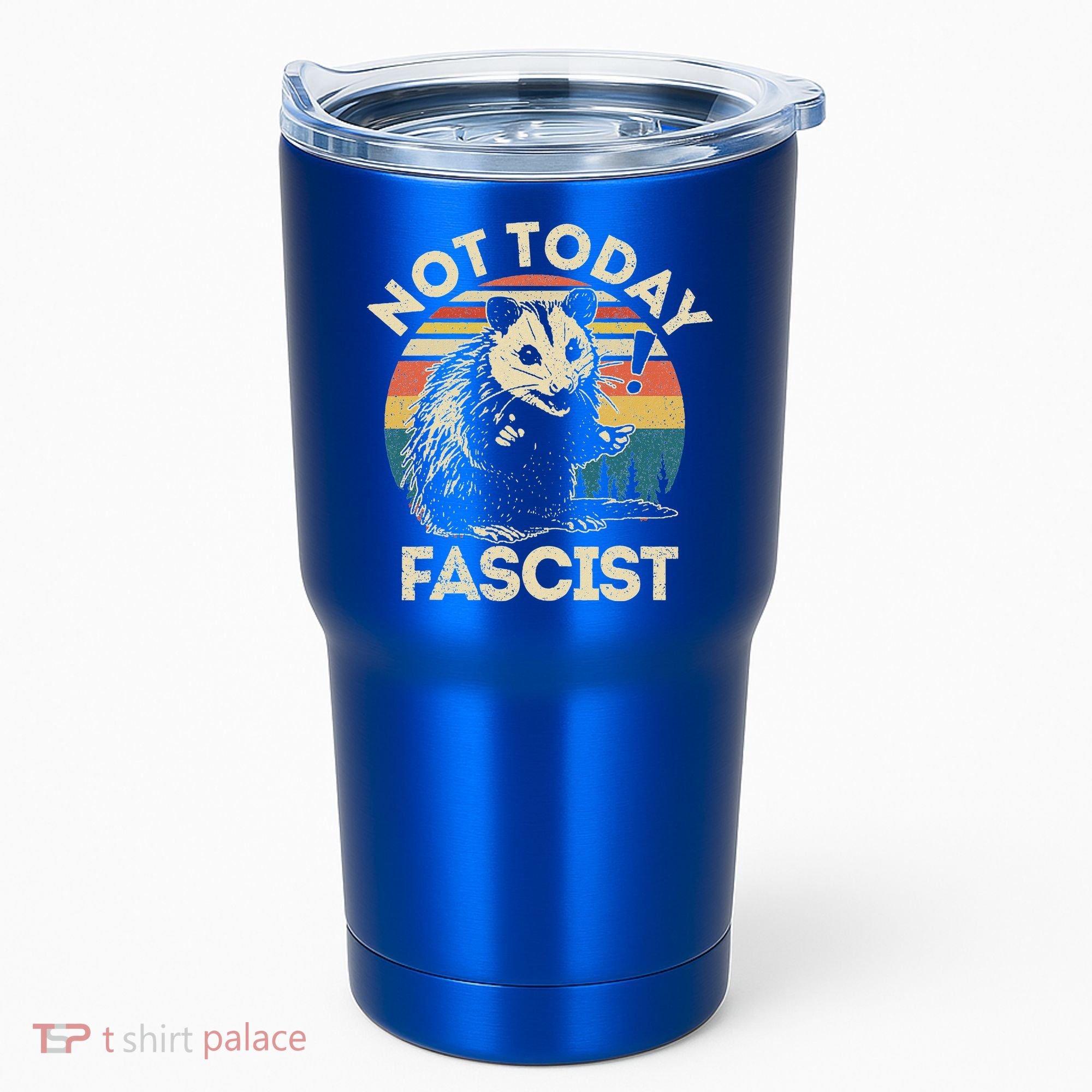Not Today Fascist Opossum Social Possum Tumbler