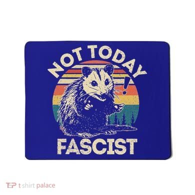 Not Today Fascist Opossum Social Possum Mousepad