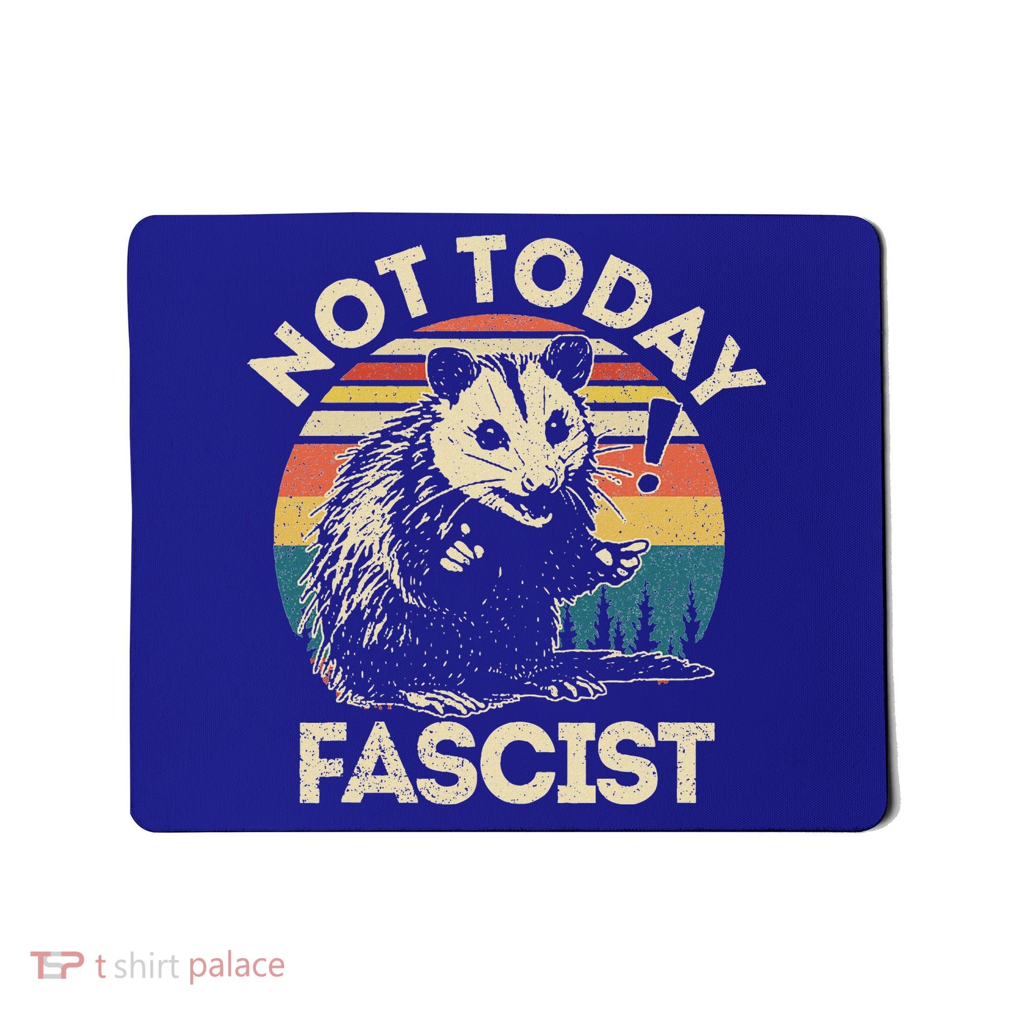 Not Today Fascist Opossum Social Possum Mousepad