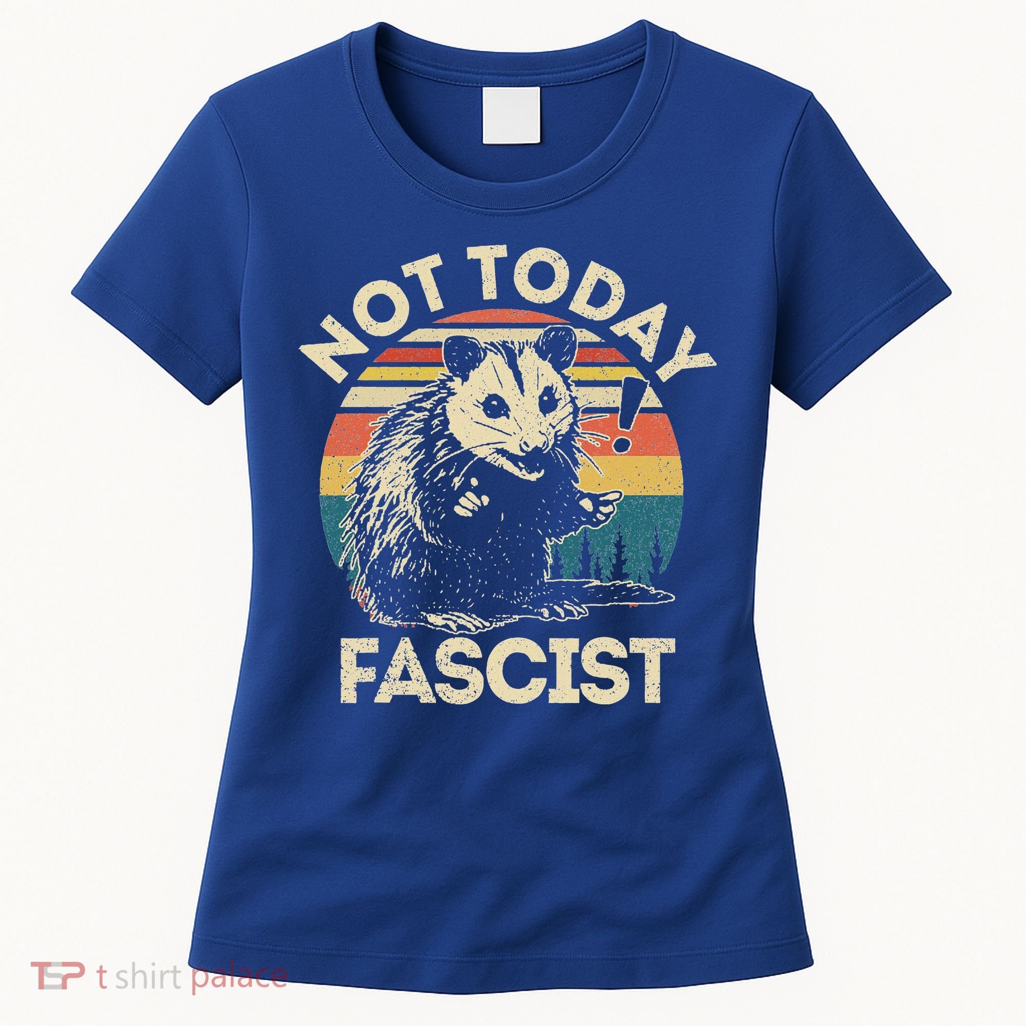 Not Today Fascist Opossum Social Possum Women's T-Shirt