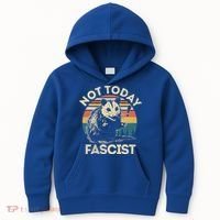 Not Today Fascist Opossum Social Possum Kids Hoodie thumb 0
