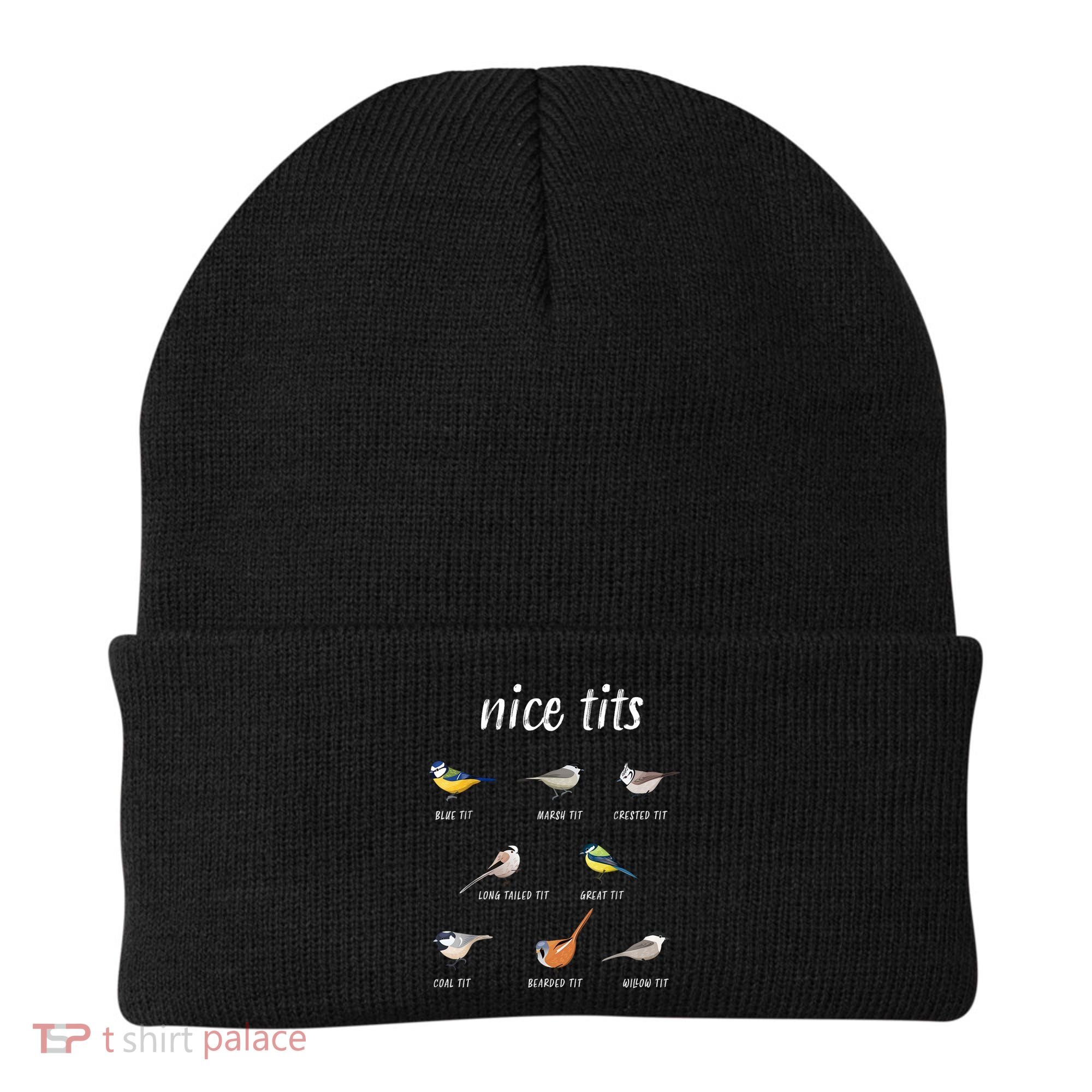 Nice Tits Funny Bird Watching Gift Dad Beanie