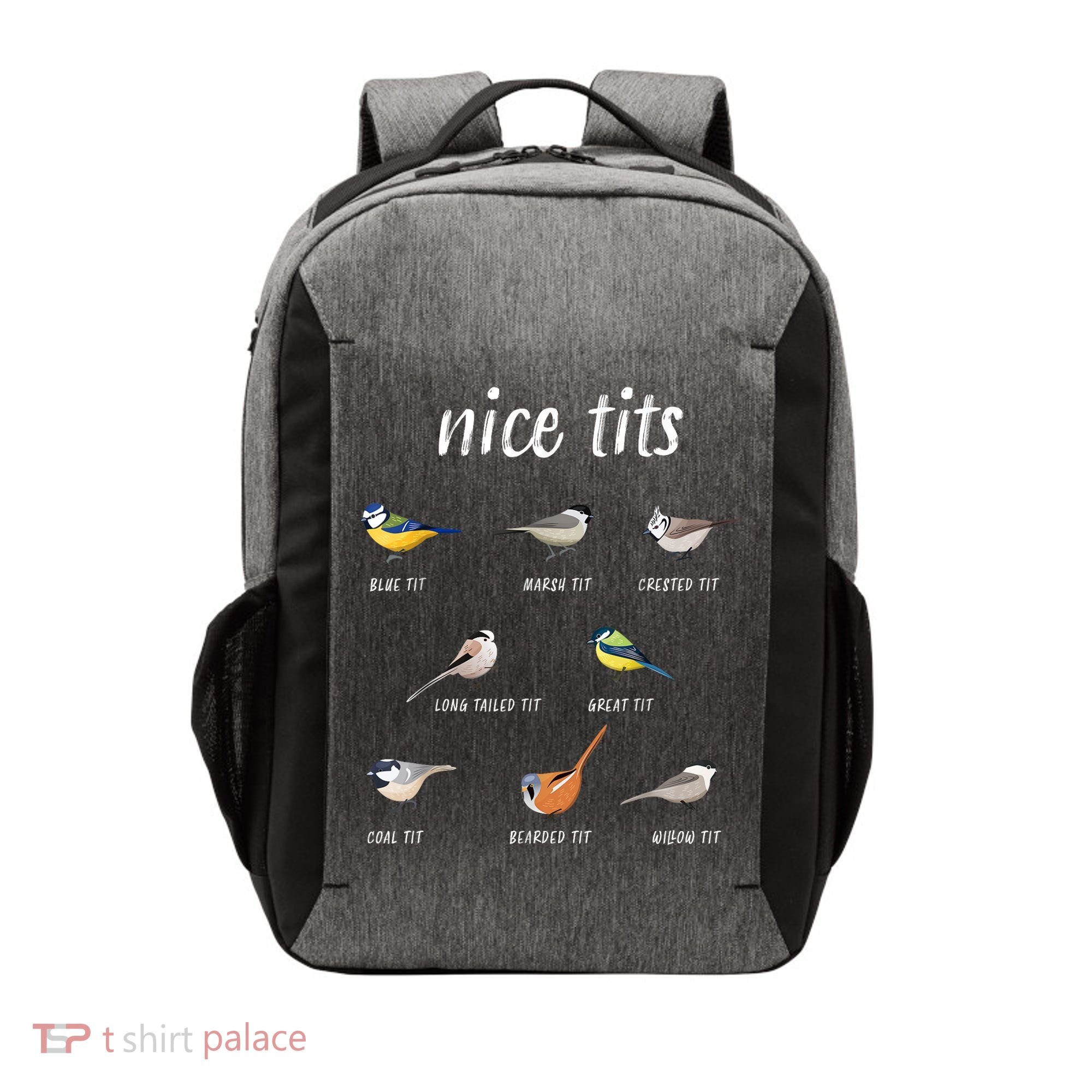 Nice Tits Funny Bird Watching Gift Dad Vector Backpack