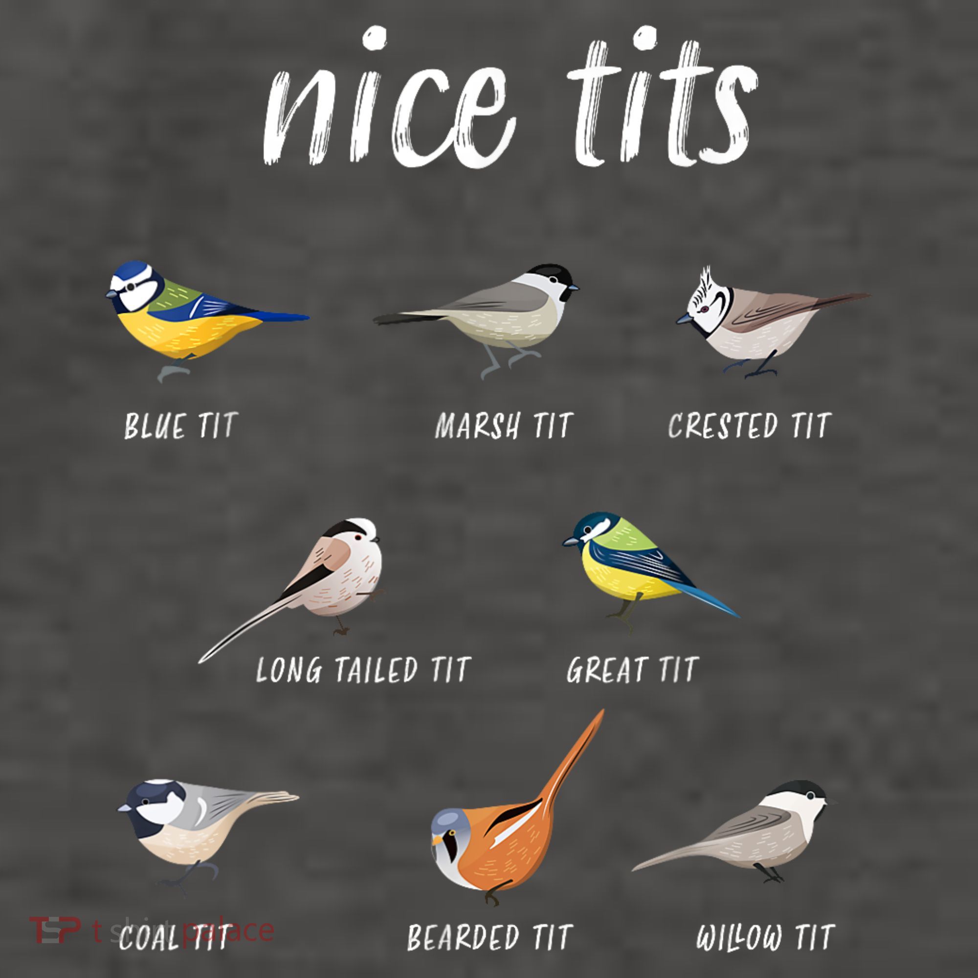 Nice Tits Funny Bird Watching Gift Dad Vector Backpack