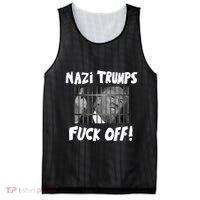 Nazi Trumps Fuck Off Mesh Reversible Basketball Jersey Tank thumb 0