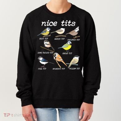 Nice Tits Funny Bird Watching, Funny Tit Birds Birdwatcher Women's Sweatshirt