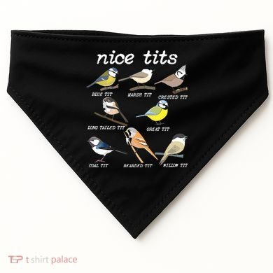 Nice Tits Funny Bird Watching, Funny Tit Birds Birdwatcher USA-Made Doggie Bandana