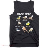 Nice Tits Funny Bird Watching, Funny Tit Birds Birdwatcher Tank Top thumb 0
