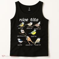 Nice Tits Funny Bird Watching, Funny Tit Birds Birdwatcher Tank Top thumb 2