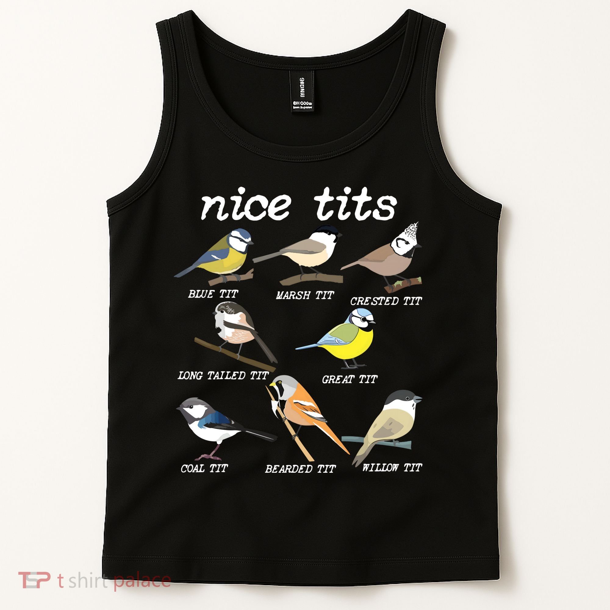 Nice Tits Funny Bird Watching, Funny Tit Birds Birdwatcher Tank Top