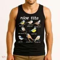 Nice Tits Funny Bird Watching, Funny Tit Birds Birdwatcher Tank Top thumb 3