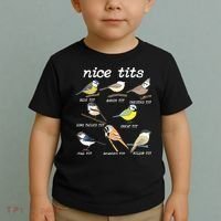 Nice Tits Funny Bird Watching, Funny Tit Birds Birdwatcher Toddler T-Shirt thumb 2