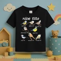 Nice Tits Funny Bird Watching, Funny Tit Birds Birdwatcher Toddler T-Shirt thumb 3