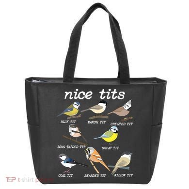 Nice Tits Funny Bird Watching, Funny Tit Birds Birdwatcher Tote Bag