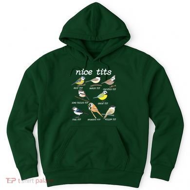 Nice Tits Funny Bird Watching, Funny Tit Birds Birdwatcher Hoodie