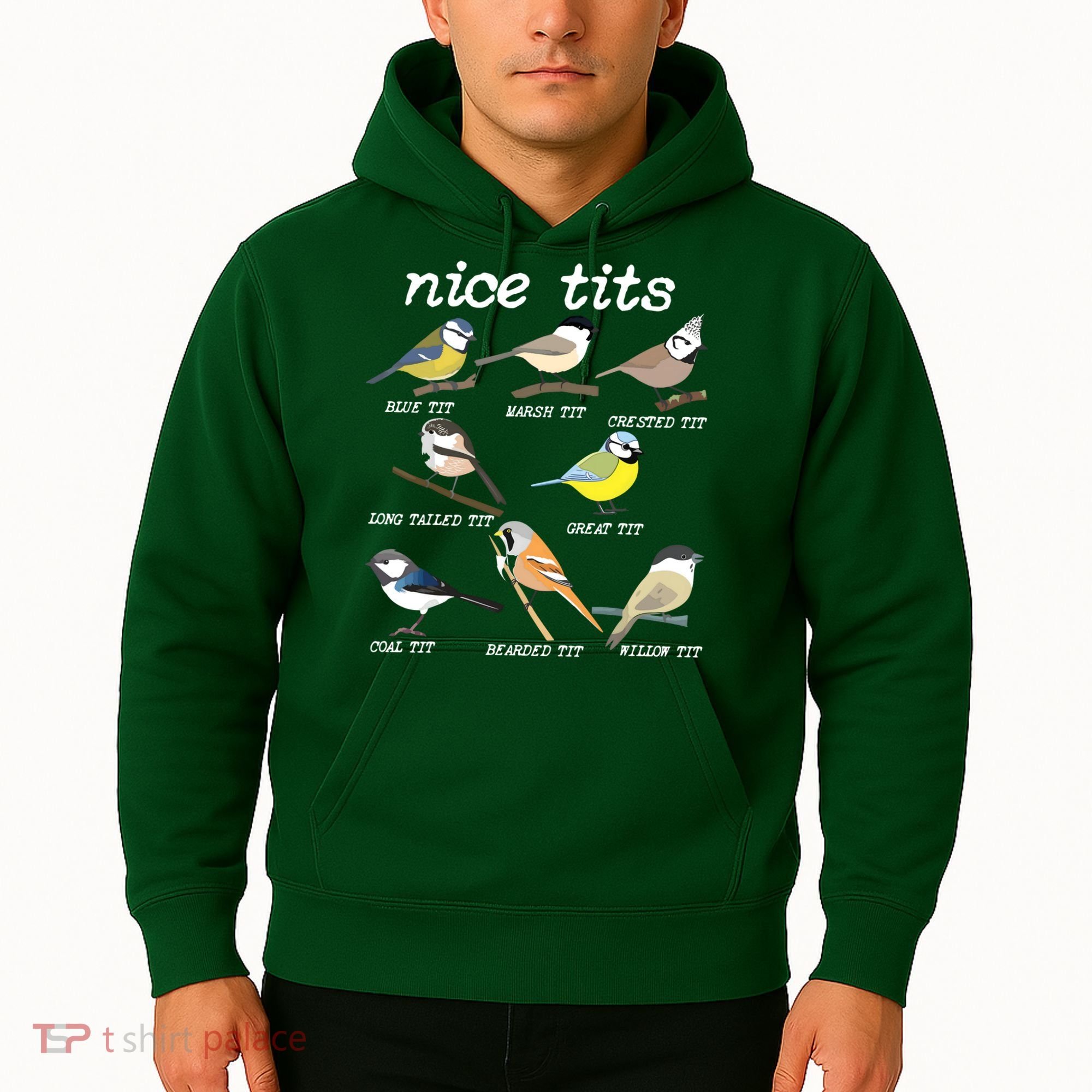Nice Tits Funny Bird Watching, Funny Tit Birds Birdwatcher Hoodie