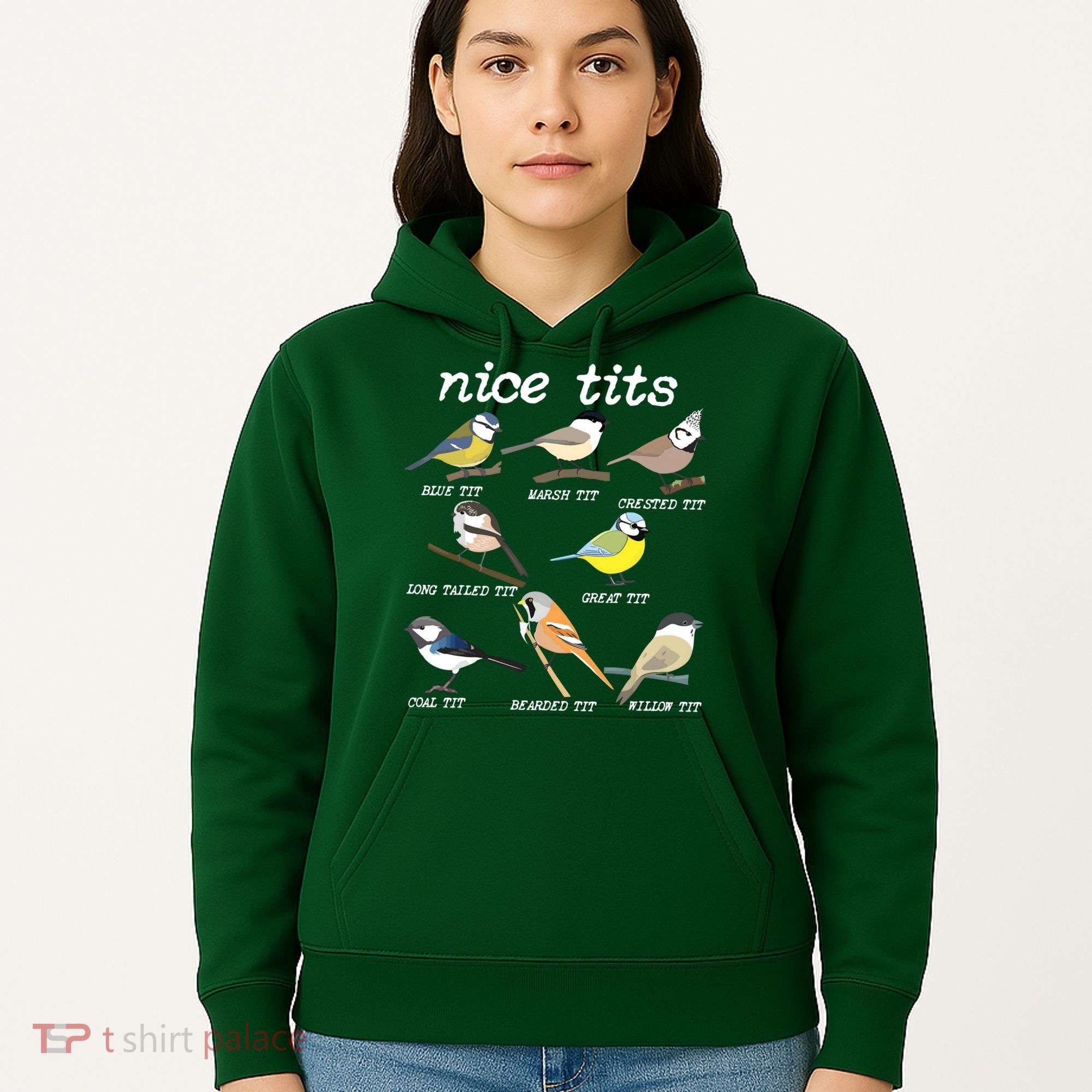 Nice Tits Funny Bird Watching, Funny Tit Birds Birdwatcher Hoodie