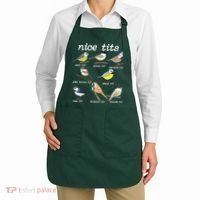 Nice Tits Funny Bird Watching, Funny Tit Birds Birdwatcher Apron thumb 2