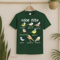 Nice Tits Funny Bird Watching, Funny Tit Birds Birdwatcher T-Shirt thumb 2