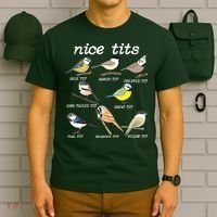 Nice Tits Funny Bird Watching, Funny Tit Birds Birdwatcher T-Shirt thumb 6