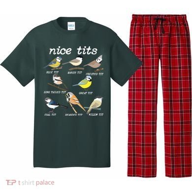 Nice Tits Funny Bird Watching, Funny Tit Birds Birdwatcher Pajama Set