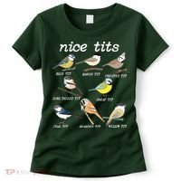 Nice Tits Funny Bird Watching, Funny Tit Birds Birdwatcher Women's T-Shirt thumb 0