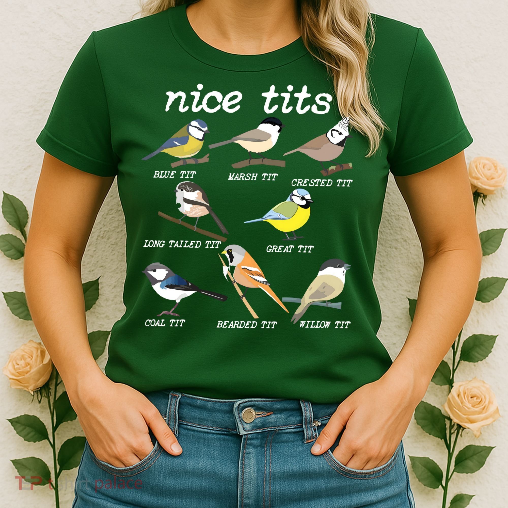 Nice Tits Funny Bird Watching, Funny Tit Birds Birdwatcher Women's T-Shirt