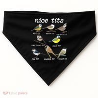 Nice Tits Funny Bird Watching Birdwatcher USA-Made Doggie Bandana thumb 0