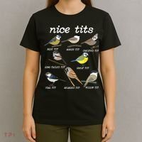 Nice Tits Funny Bird Watching Birdwatcher T-Shirt thumb 4